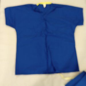 Blue medical scrubs top